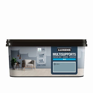 Peinture mat mur, boiserie et radiateur, LUXENS Aqua 4, bleu, 2.5 litres