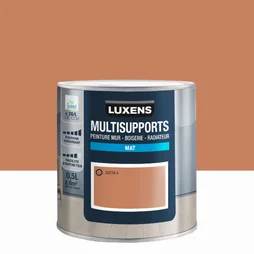 Peinture mat mur, boiserie et radiateur, LUXENS Cotta 4, orange, 0.5 litre