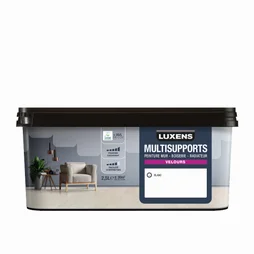 Peinture velours mur, boiserie et radiateur, LUXENS, blanc, 2.5 litres