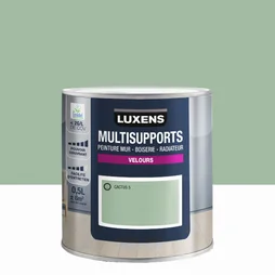 Peinture velours mur, boiserie et radiateur, LUXENS Cactus 5, vert, 0.5 litre