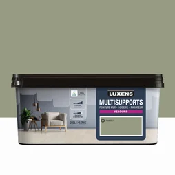 Peinture velours mur, boiserie et radiateur, LUXENS Forest 3, vert, 2.5 litres
