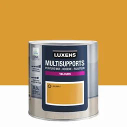 Peinture velours mur, boiserie et radiateur, LUXENS Solemio 1, jaune, 0.5 litre