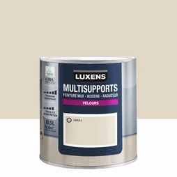 Peinture velours mur, boiserie et radiateur, LUXENS Paper 2, blanc, 0.5 litre