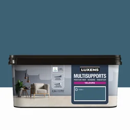 Peinture velours mur, boiserie et radiateur, LUXENS Fjord 1, bleu, 2.5 litres