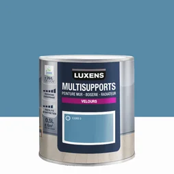 Peinture velours mur, boiserie et radiateur, LUXENS Fjord 3, bleu, 0.5 litre