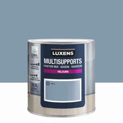 Peinture velours mur, boiserie et radiateur, LUXENS Ink 5, gris, 0.5 litre