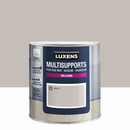 Peinture velours mur, boiserie et radiateur, LUXENS Khol 6, gris, 0.5 litre