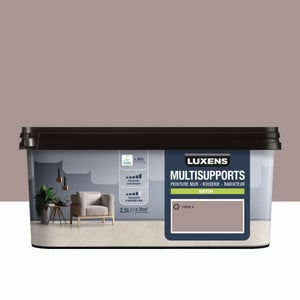 Peinture satiné mur, boiserie et radiateur, LUXENS Fossil 4, brun, 2.5 litres