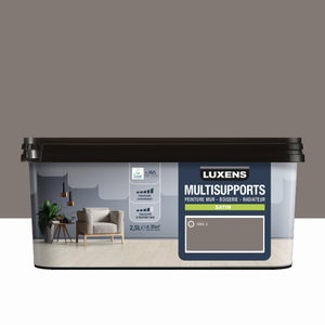 Peinture satiné mur, boiserie et radiateur, LUXENS Khol 3, gris, 2.5 litres