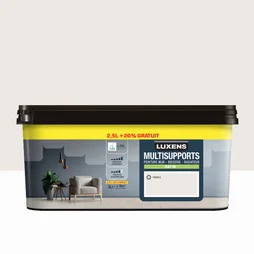 Peinture paper 6 mur, boiserie, radiateur LUXENS satiné 2.5L+20% gratuit