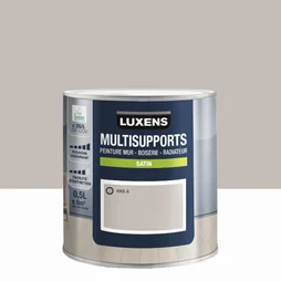 Peinture satiné mur, boiserie et radiateur, LUXENS Khol 6, gris, 0.5 litre