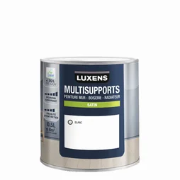 Peinture mur, boiserie, radiateur blanc satin LUXENS , 0.5l