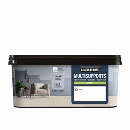 Peinture mur, boiserie et radiateur, LUXENS, 2.5 L blanc satiné