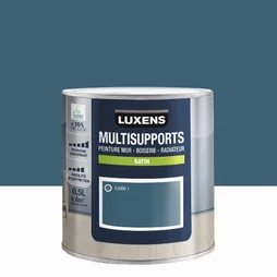 Peinture satiné mur, boiserie et radiateur, LUXENS Fjord 1, bleu, 0.5 litre