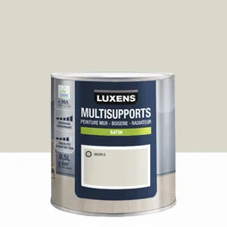 Peinture satiné mur, boiserie et radiateur, LUXENS Moon 6, gris, 0.5 litre