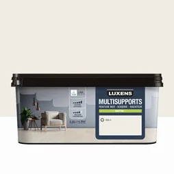 Peinture satiné mur, boiserie et radiateur, LUXENS Cool 4, blanc, 2.5 litres