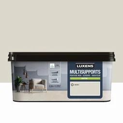Peinture satiné mur, boiserie et radiateur, LUXENS Moon 6, gris, 2.5 litres
