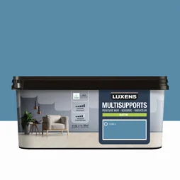 Peinture satiné mur, boiserie et radiateur, LUXENS Fjord 3, bleu, 2.5 litres
