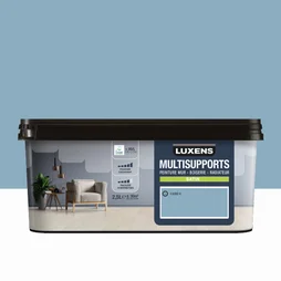Peinture satiné mur, boiserie et radiateur, LUXENS Fjord 4, bleu, 2.5 litres