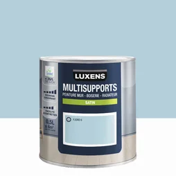 Peinture satiné mur, boiserie et radiateur, LUXENS Fjord 6, bleu, 0.5 litre