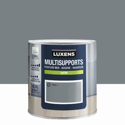 Peinture satiné mur, boiserie et radiateur, LUXENS Paris 3, gris, 0.5 litre