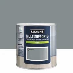 Peinture satiné mur, boiserie et radiateur, LUXENS Paris 4, gris, 0.5 litre