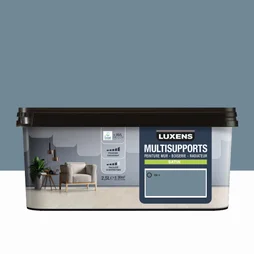 Peinture satiné mur, boiserie et radiateur, LUXENS Ink 4, gris, 2.5 litres