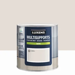 Peinture satiné mur, boiserie et radiateur, LUXENS Paper 3, blanc, 0.5 litre