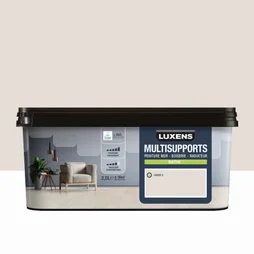 Peinture satiné mur, boiserie et radiateur, LUXENS Paper 3, blanc, 2.5 litres
