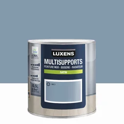Peinture satiné mur, boiserie et radiateur, LUXENS Ink 5, gris, 0.5 litre