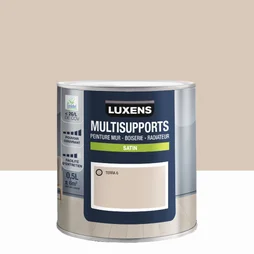 Peinture satiné mur, boiserie et radiateur, LUXENS Terra 6, brun, 0.5 litre