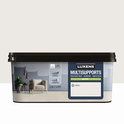 Peinture satiné mur, boiserie et radiateur, LUXENS Paper 6, blanc, 2.5 litres