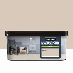 Peinture satiné mur, boiserie et radiateur, LUXENS  Terra 6, brun, 2.5 litres