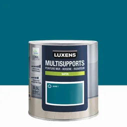 Peinture satiné mur, boiserie et radiateur, LUXENS Miami 1, bleu, 0.5 litre
