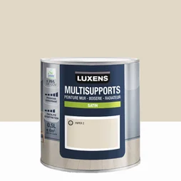 Peinture satiné mur, boiserie et radiateur, LUXENS Paper 2, blanc, 0.5 litre
