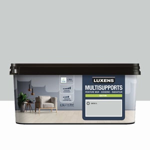 Peinture satiné mur, boiserie et radiateur, LUXENS Smoke 6, gris, 2.5 litres