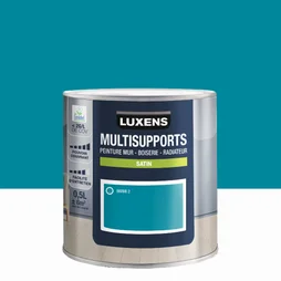 Peinture satiné mur, boiserie et radiateur, LUXENS Miami 2, bleu, 0.5 litre