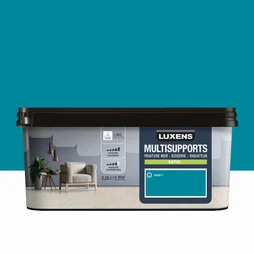 Peinture satiné mur, boiserie et radiateur, LUXENS Miami 2, bleu, 2.5 litres