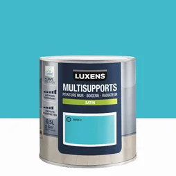 Peinture satiné mur, boiserie et radiateur, LUXENS Miami 4, bleu, 0.5 litre