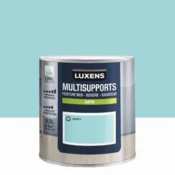 Peinture satiné mur, boiserie et radiateur, LUXENS Miami 6, bleu, 0.5 litre