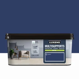 Peinture satiné mur, boiserie et radiateur, LUXENS Saphir 1, bleu, 2.5 litres