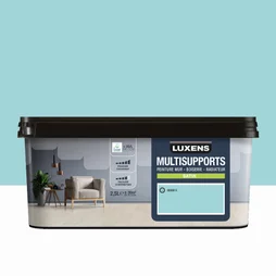 Peinture satiné mur, boiserie, radiateur LUXENS Miami 6, bleu, 2.5 litres