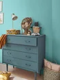 Peinture satiné mur, boiserie, radiateur LUXENS Miami 6, bleu, 2.5 litres