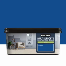 Peinture satiné mur, boiserie, radiateur LUXENS Saphir 2, bleu, 2.5 litres