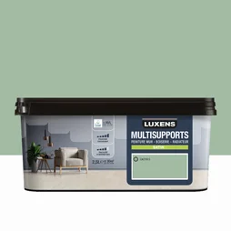 Peinture satiné mur, boiserie et radiateur, LUXENS Cactus 5, vert, 2.5 litres