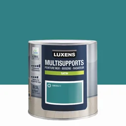 Peinture satiné mur, boiserie et radiateur, LUXENS Emerald 2, vert, 0.5 litre