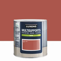 Peinture satiné mur, boiserie et radiateur, LUXENS Chili 1, orange, 0.5 litre