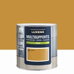 Peinture satiné mur, boiserie et radiateur, LUXENS Banana 1, jaune, 0.5 litre