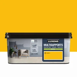 Peinture satiné mur, boiserie et radiateur, LUXENS Banana 3, jaune, 2.5 litres