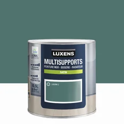 Peinture satiné mur, boiserie et radiateur, LUXENS Laguna 2, vert, 0.5 litre